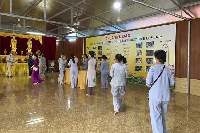 Towards the people in the South affected by Covid 19 of Tieu Dao Pagoda